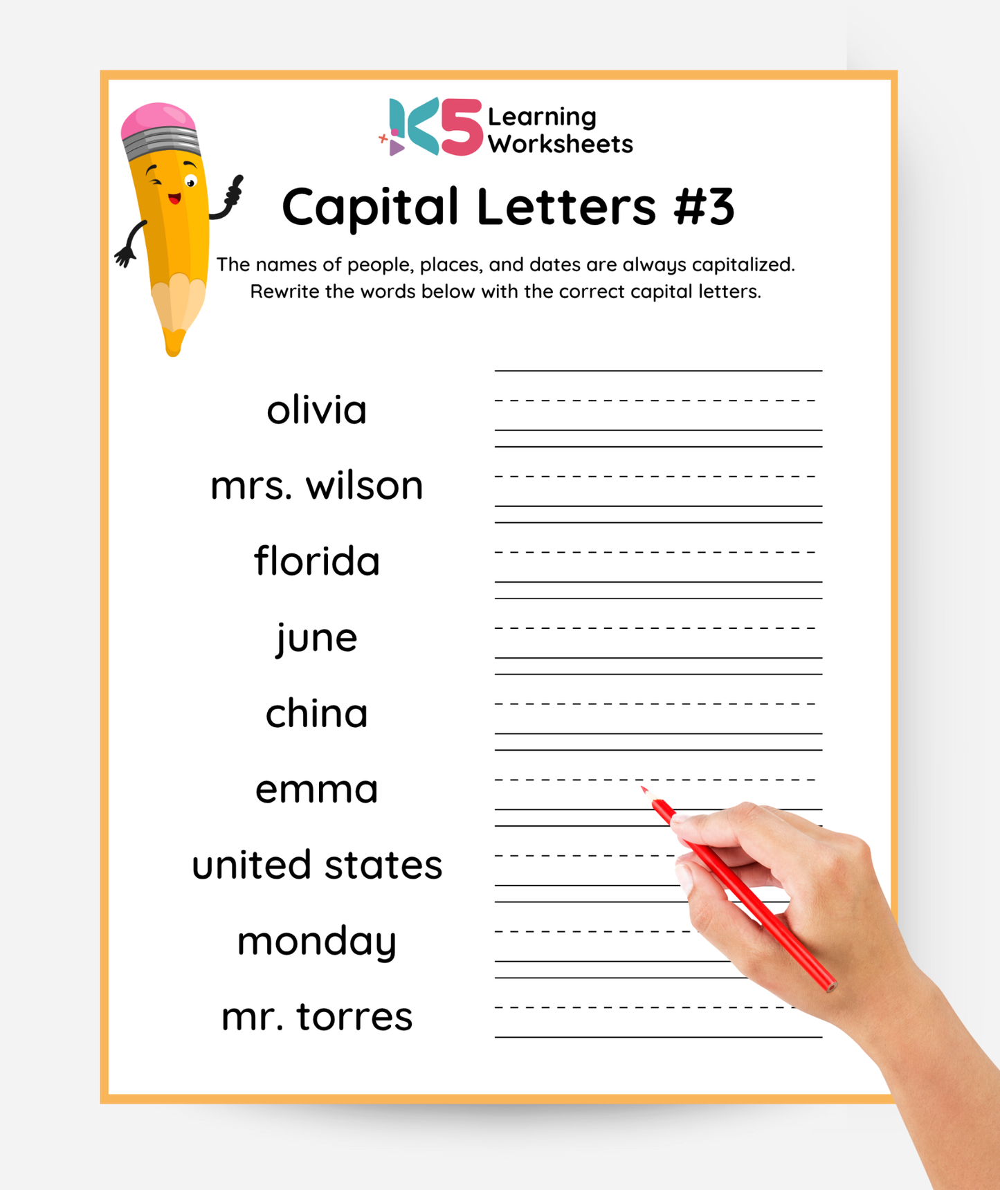 Capitalization Worksheets