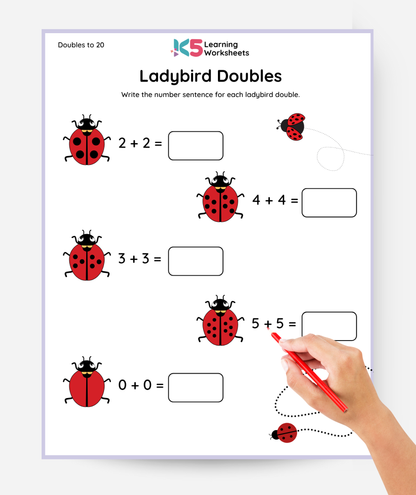 Addition Doubles Practice Worksheets