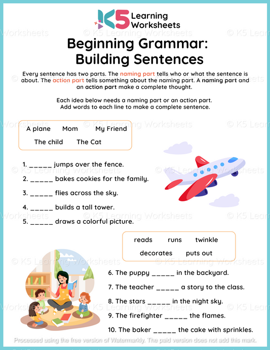 Beginning Grammar: Building Sentences