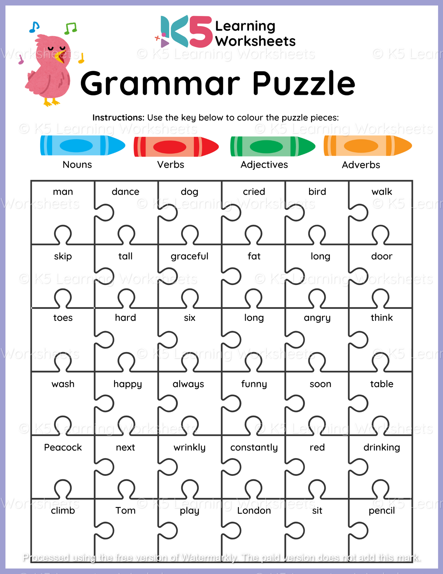 Grammar Activity: Puzzle