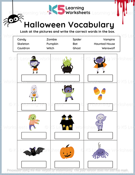 Halloween Vocabulary