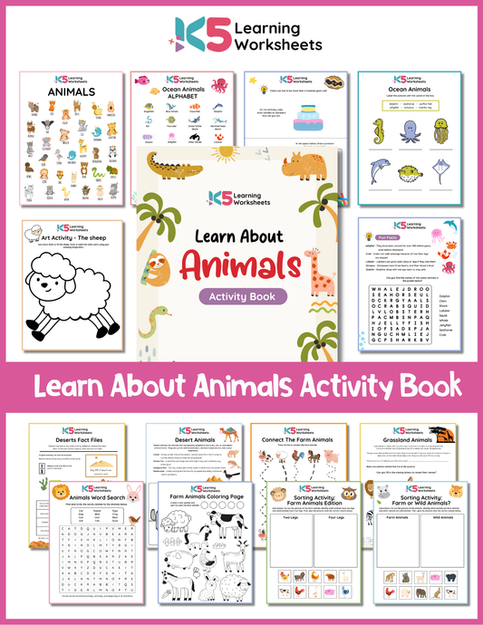 Learn About Animals Activity Book