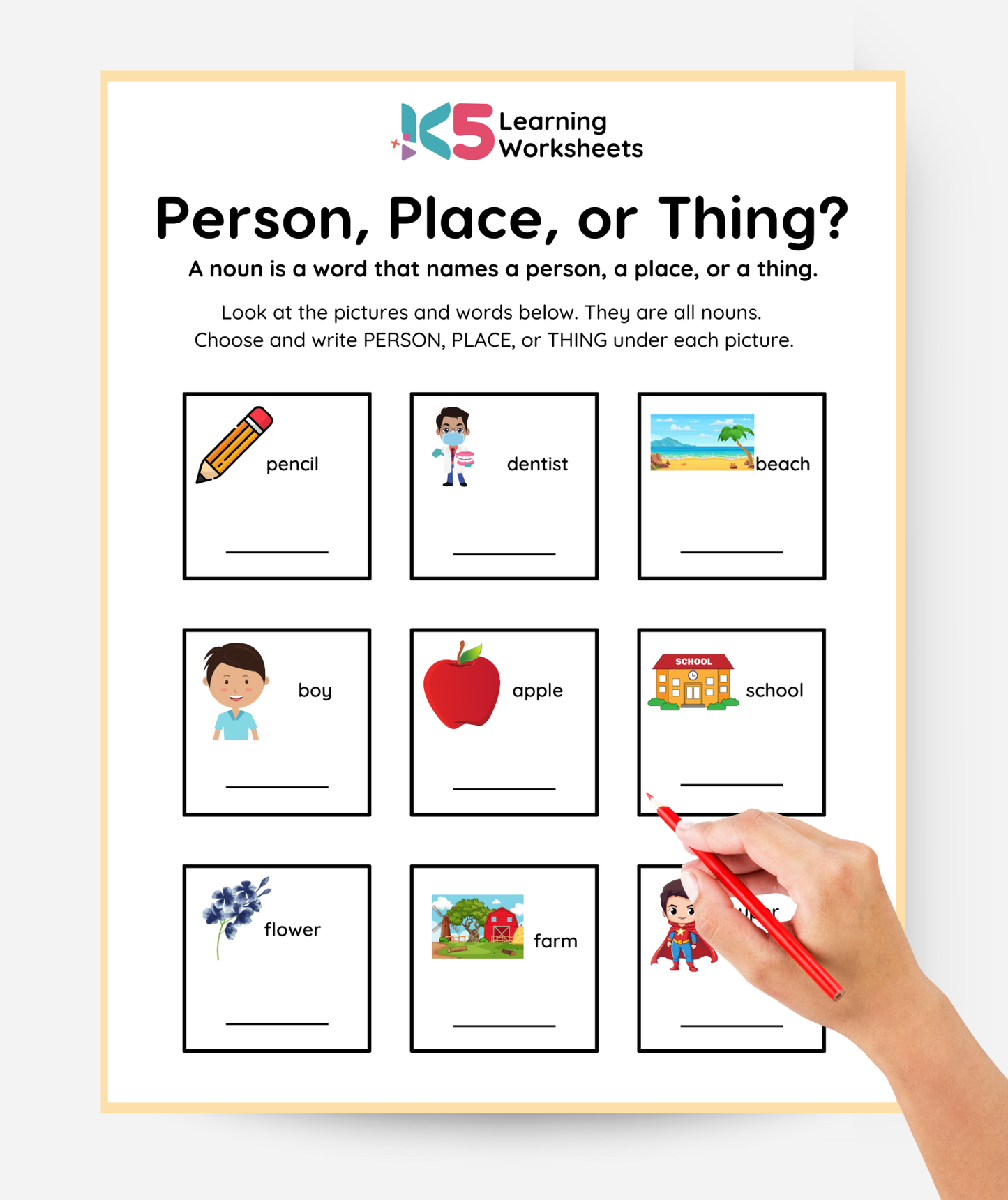 Noun Worksheets