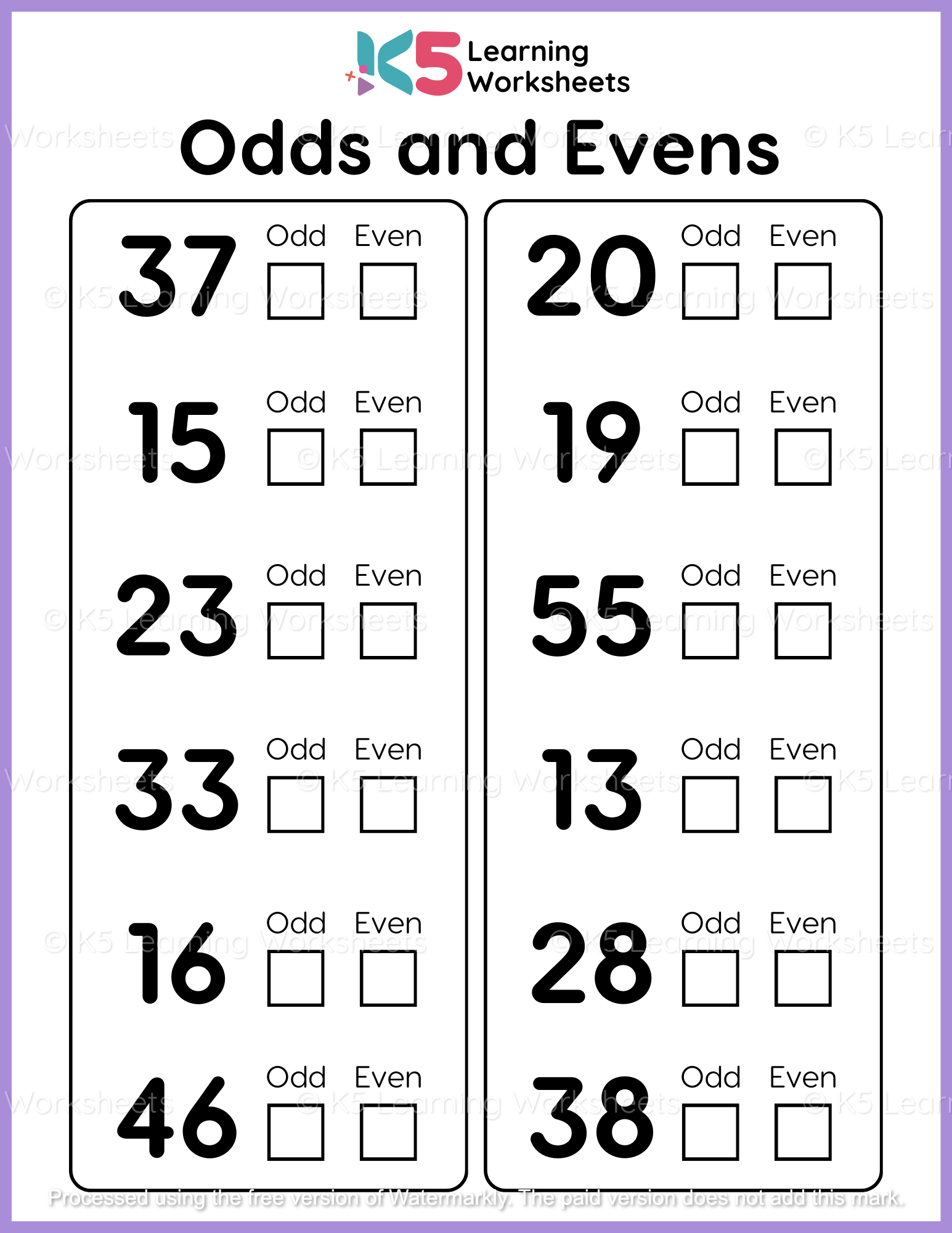 Odds and Evens