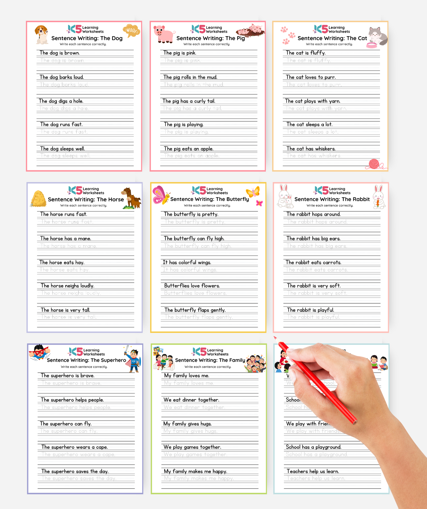 Sentence Writing Worksheet