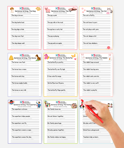 Sentence Writing Worksheet