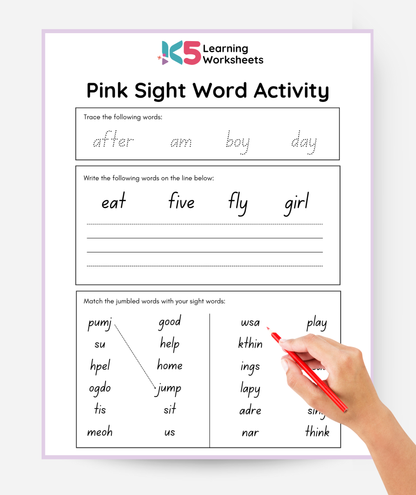 Sight Words Worksheets