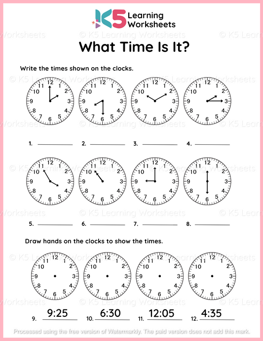 Telling The Time: What Time Is It?